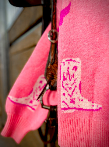 Better in Pink boots Sweater